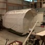 We covered it with a tarp just to see the general shape.